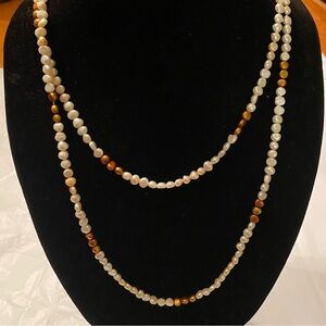 Milticolor Dual-Strand Pearl Necklace